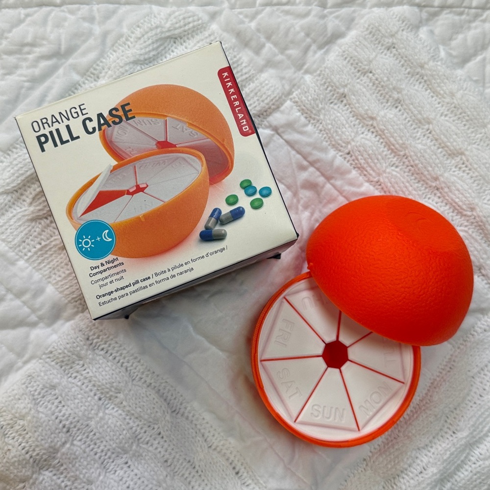 Kikkerland Orange Pill Case